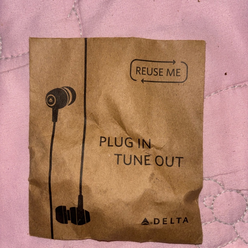 Delta Black Earbud Headphones